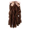 Beavorty Regency Ringlet Ponytail Hairpiece, Spiral Curl Synthetic Half Wig with Bow Romantic Ringlet Baroque Rococo Wig Historical Colonial Lady Costume view 1