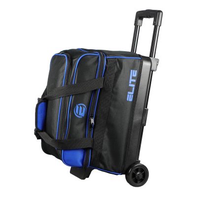 ELITE Basic Double Roller Bowling Ball Bag With Rolling Wheels | Stylish Graffiti-Style Design | Durable Bowling Bags With Ample Storage | Double Bowling Ball Bag (Royal)
