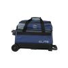 ELITE Basic Double Roller Bowling Ball Bag With Wheels | Graffiti-Style Design | Durable Bowling Bags With Ample Storage | Navy Grey view 3