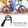 E Motor Extension Cable, 9 Pin Waterproof Wheel Motor Extension Cable Portable Wear Resistant Ebike Hub Motor Extension Cable Female to Male Wire E Accessory view 4