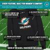 Team Fan Apparel Women's NFL Ultimate Fan Logo Slouchy Crewneck -Tagless Fleece Lightweight Pullover - Officially Licensed (Miami Dolphins - Charcoal, X-Large) view 3