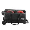 ELITE Basic Double Roller Bowling Ball Bag With Rolling Wheels | Stylish Graffiti-Style Design | Durable Bowling Bags With Ample Storage | Double Bowling Ball Bag (Purple) view 3