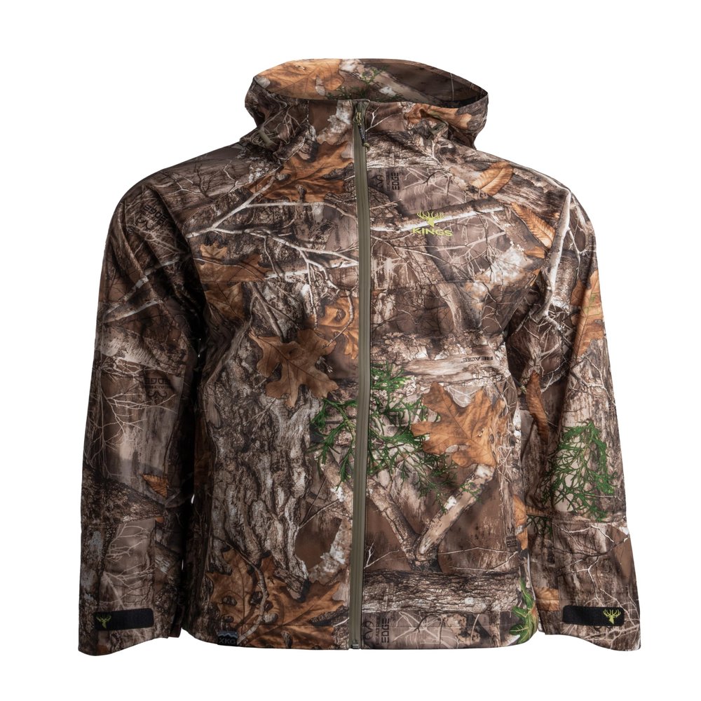King's Camo Men's XKG Windstorm Rain Jacket, Realtree Edge, 2X-Large