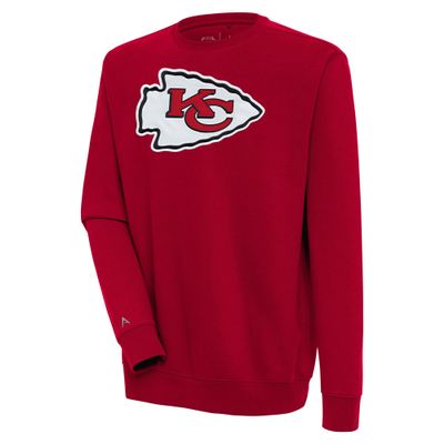 Antigua Men's Red Kansas City Chiefs Victory Pullover Sweatshirt