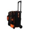ELITE Basic Double Roller Bowling Ball Bag With Wheels | Graffiti-Style Design | Durable Bowling Bags With Ample Storage | Orange view 1