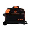 ELITE Basic Double Roller Bowling Ball Bag With Wheels | Graffiti-Style Design | Durable Bowling Bags With Ample Storage | Orange view 2