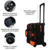 ELITE Basic Double Roller Bowling Ball Bag With Wheels | Graffiti-Style Design | Durable Bowling Bags With Ample Storage | Orange view 4