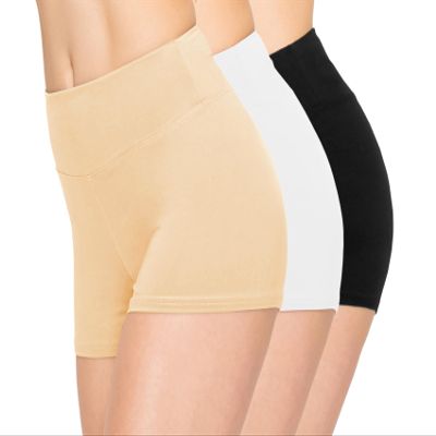 ALWAYS Women Boyshort Underwear Panties - Soft Stretch Boxer Brief Yoga Shorts 3 Pack Black White Nude X Small