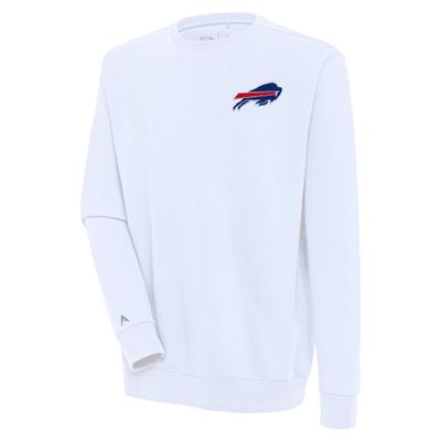 Antigua Men's White Buffalo Bills Victory Pullover Sweatshirt