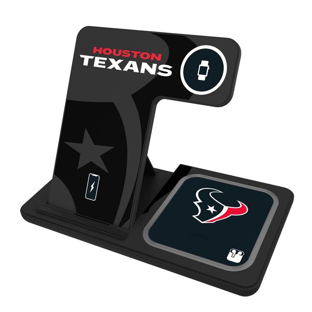 Keyscaper Houston Texans 3-in-1 Wireless Charger