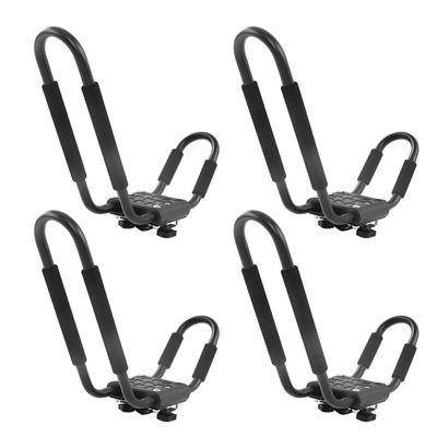 Kayak Roof Top Mount Rack, 2 Pair Foldable Kayak Car Rack Roof Top Mount 68KG 150LBS Load Carrier J Bar Holder for Canoe Paddle Boards Skiboard