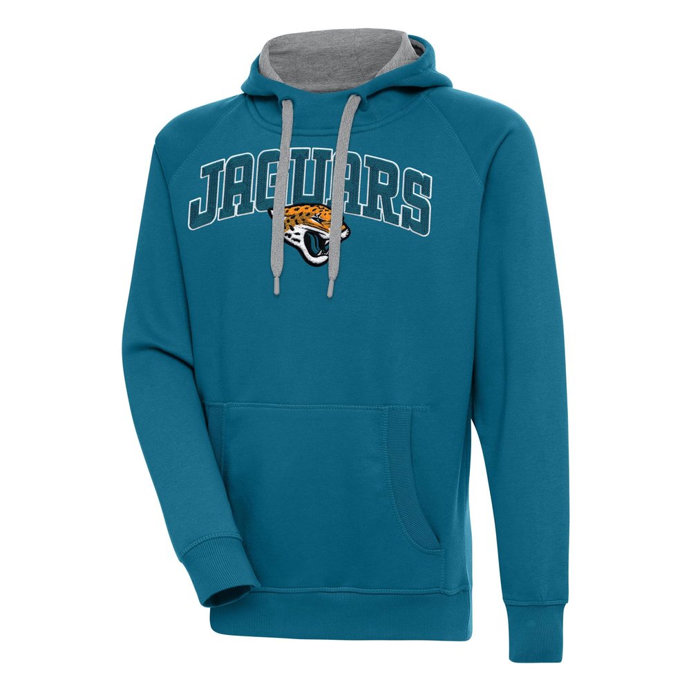Antigua Men's Teal Jacksonville Jaguars Victory Pullover Hoodie