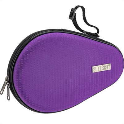 Butterfly Hexagon Hard Full Case | Hard Case with Mesh Net for Paddle Accessory and Zipper Closure | Holds One Table Tennis Paddle | 4 Colors Available (Black, Light Green, Purple, Navy)