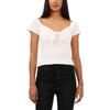 1.STATE Womens Cotton Knot-Font T-Shirt Ivory S view 1