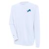 Antigua Men's White Detroit Lions Victory Pullover Sweatshirt view 1