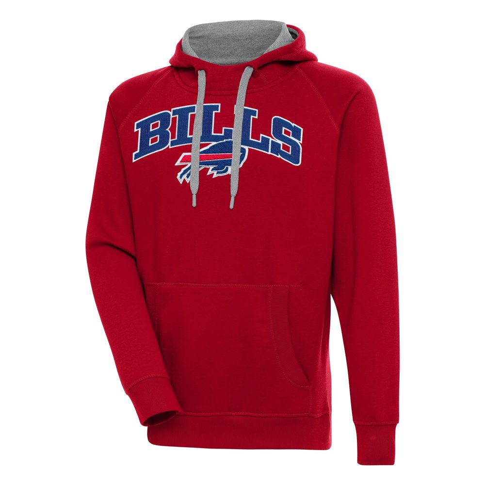 Antigua Men's Red Buffalo Bills Victory Pullover Hoodie