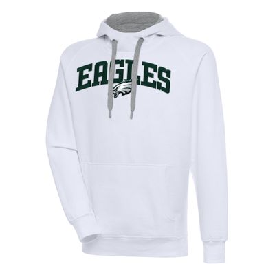 Antigua Men's White Philadelphia Eagles Victory Pullover Hoodie