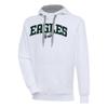 Antigua Men's White Philadelphia Eagles Victory Pullover Hoodie view 1