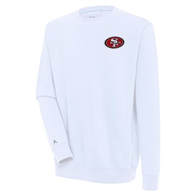 Antigua Men's White San Francisco 49ers Victory Pullover Sweatshirt