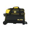 ELITE Basic Double Roller Bowling Ball Bag With Wheels | Stylish Graffiti-Style Design | Durable Bowling Bags With Ample Storage | Yellow view 3