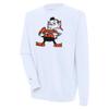 Antigua Men's White Cleveland Browns Victory Pullover Sweatshirt view 1