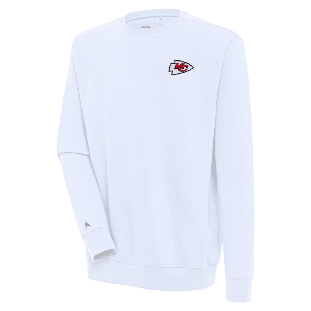 Antigua Men's White Kansas City Chiefs Victory Pullover Sweatshirt