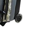 ELITE Deluxe 2 Ball Bowling Bag with 5" smooth wheels, Large Accessory pocket - Separate Compartment holds 1 pair of shoes up to US size 15 men - 36" extendable handle double roller (Grey Camo) view 2