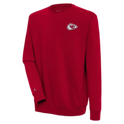 Antigua Men's Red Kansas City Chiefs Victory Pullover Sweatshirt