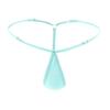 BreakEgg Men's Adjustable G-String Thong Underwear, Sexy Ice Silk Transparent T-Back Panties (Light Blue,One Size) view 1