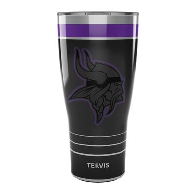 Tervis Traveler NFL Minnesota Vikings - Night Game Triple Insulated Tumbler Travel Cup Keeps Drinks Cold & Hot, 30oz, Stainless Steel