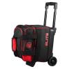 ELITE Basic Single 1 Ball Roller Bowling Bag with Rolling Wheels Holds Bowling Shoes up to US Size 10.5 Mens (Red) view 1