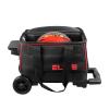 ELITE Basic Single 1 Ball Roller Bowling Bag with Rolling Wheels Holds Bowling Shoes up to US Size 10.5 Mens (Red) view 3