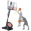 IE Sports Portable Basketball Hoop w/ 50" Backboard & Rebounder, 7.5-10 Ft Adjustable Height - Outdoor Basketball Equipment for Backyard, Driveway, and Garage view 2