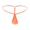BreakEgg Men's Adjustable G-String Thong Underwear, Sexy Ice Silk Transparent T-Back Panties (Dark Pink,One Size) view 1
