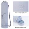 sportsnew Yoga Mat Bag Drawstring Pocket-Full Zip Cargo Yoga Mat Carrier Bag with Water Bottle Pocket and Bottom Wet Pocket Exercise Yoga Mat Carrier Multi-Functional Storage Bag, Blue & Black view 4