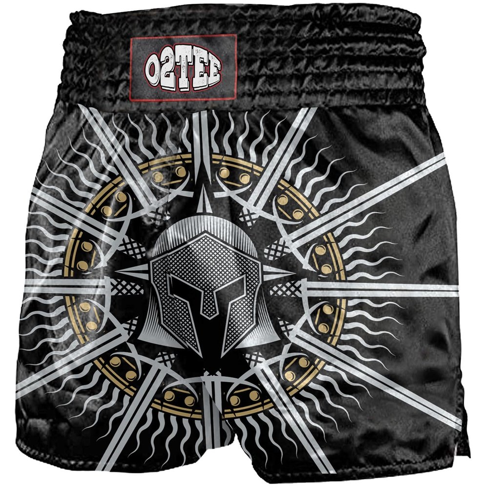 O2TEE Men MMA Blaze Shorts for Kick Martial Arts Cross-Training, Warrior M