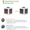 LED Race Clock Cube Timer, 1.4in 4 Sided Digital Shot Countdown Stopwatch, Casino Timer, Poker Timer, for Private Poker Decor view 2