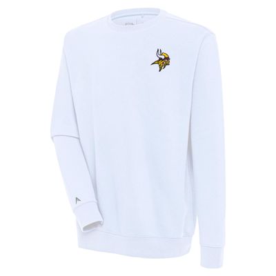 Antigua Men's White Minnesota Vikings Victory Pullover Sweatshirt