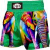 O2TEE Men Warrior Kombat Gear Boxing Shorts for Cage Fighting Daily,Elephant L view 1