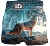 O2TEE Men Women Wolf Moon Quick Dry Kickboxing Shorts for Gifts Plus Size,XXXL view 1