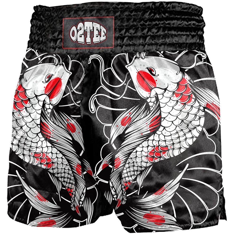 O2TEE Men Warrior Kombat Gear Boxing Shorts for Cage Fighting Daily, L