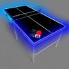 6 ft x 3 ft Ping Pong Table w/LED Lights & Game Kit | Mid-Size Portable Folding Indoor Ping Pong Table Tennis Table for Kids & Adults