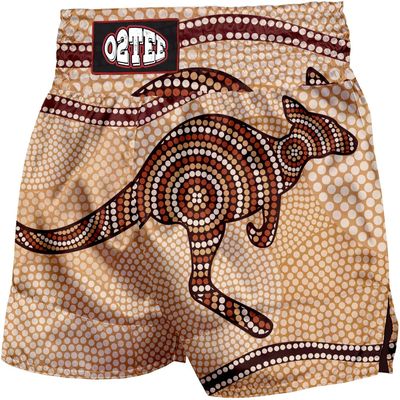 O2TEE Boxing Muay Thai Shorts Kangaroo Kick Martial Arts Training Gym Clothing Trunks,Plus Size 4XL