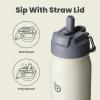 BOTTLE BOTTLE 24 oz sports water bottle stainless steel insulated water bottle with straw and pills holder (gray) view 3