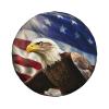 American USA Flag Eagle Art Print Spare Tire Cover Waterproof Dust-Proof Car Wheel Cover Wheel Tire Protectors for Trailer SUV Truck 16 inch view 2