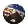 American USA Flag Eagle Art Print Spare Tire Cover Waterproof Dust-Proof Car Wheel Cover Wheel Tire Protectors for Trailer SUV Truck 16 inch view 3