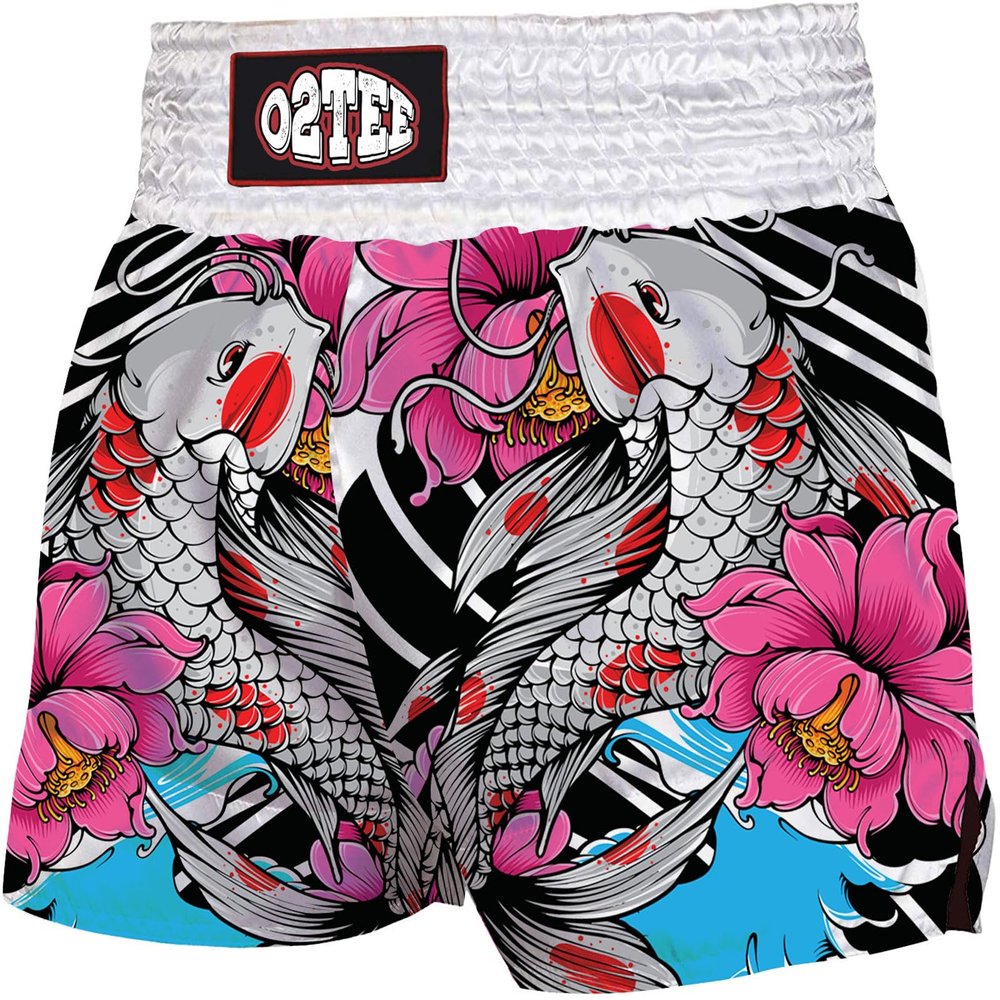 O2TEE Men MMA Blaze Shorts for Kick Martial Arts Cross-Training, M