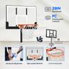HEROPRO Basketball Hoop Outdoor Adjustable, Shatterproof Backboard and Larger Base, Portable Basketball Goal System for Kids/Youth/Adults in Pool/Driveway (3.2-7.2FT White, 28" Backboard) view 2