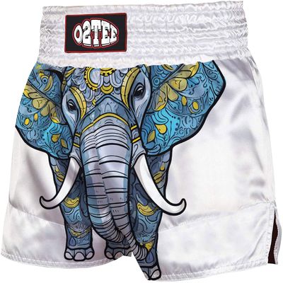 O2TEE Men Warrior Kombat Gear Boxing Shorts for Cage Fighting Daily,Elephant L