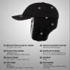 Gisdanchz Winter Hat with Ear Flaps, Winter Baseball Cap for Men Women, Fur Trapper Trooper Lumberjack Hunting Baseball Earflaps Cold Weather Ear Flap Elmer Fudd Hat, Black 58CM view 4